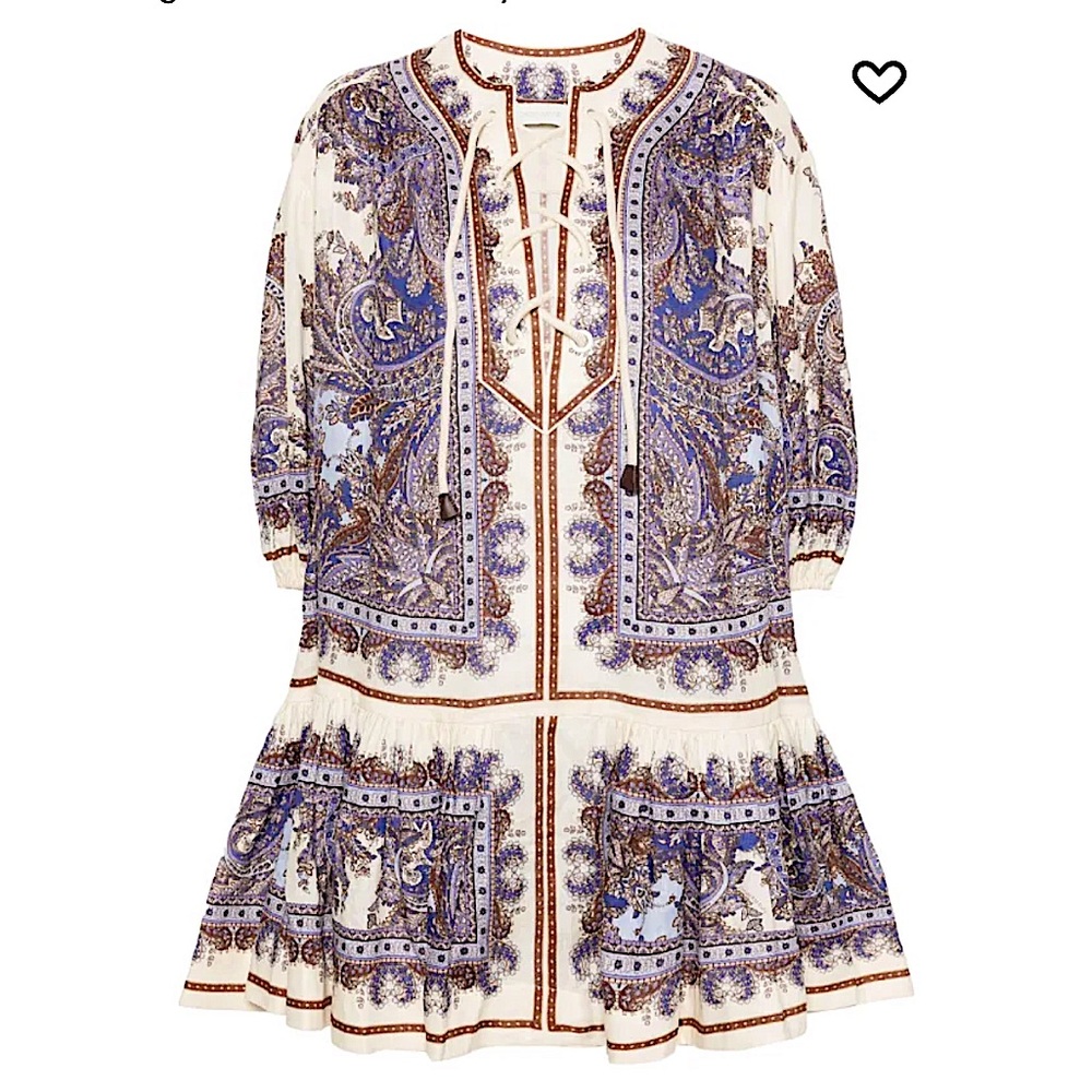 ZIMMERMAN “Ottie” paisley mini dress (Z1)